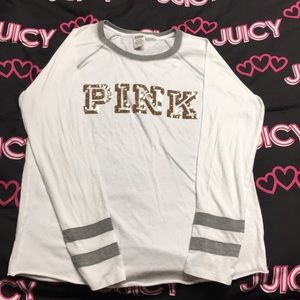 VS PINK LONG SLEEVE TEE With BLING